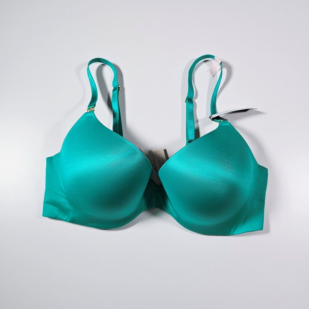 Victoria's Secret VERY SEXY The Icon Green Demi Push-Up Smooth Bra Size 36D